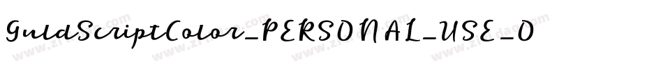 GuldScriptColor_PERSONAL_USE_ONLY字体转换