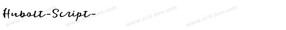 Hubolt-Script字体转换