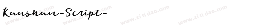 Kaushan-Script字体转换