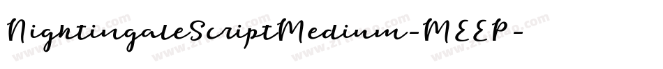 NightingaleScriptMedium-MEEP字体转换