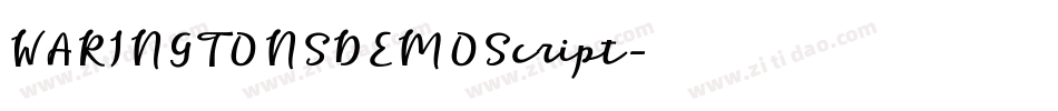 WARINGTONSDEMOScript字体转换