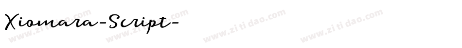 Xiomara-Script字体转换