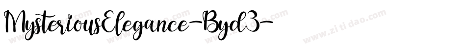 MysteriousElegance-Byd3字体转换