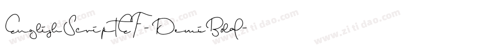 EnglishScriptEF-DemiBold字体转换