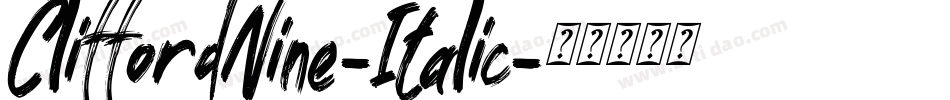 CliffordNine-Italic字体转换