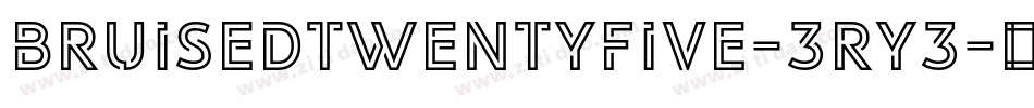 BruisedTwentyfive-3RY3字体转换