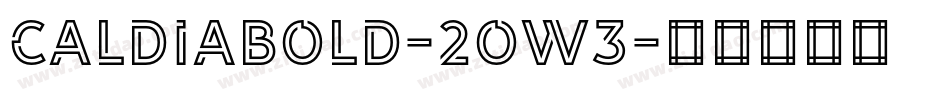 Caldiabold-2OW3字体转换