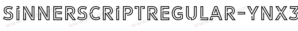 SinnerscriptRegular-ynX3字体转换
