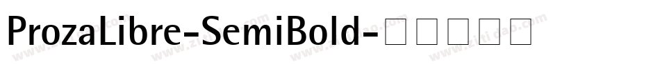 ProzaLibre-SemiBold字体转换