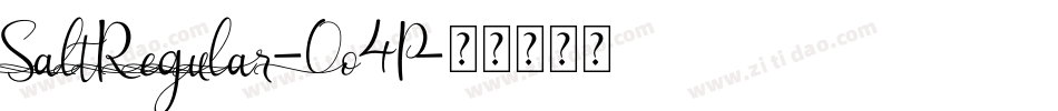 SaltRegular-0o4P字体转换