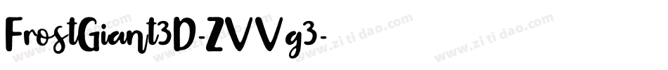 FrostGiant3D-ZVVg3字体转换