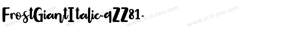 FrostGiantItalic-qZZ81字体转换