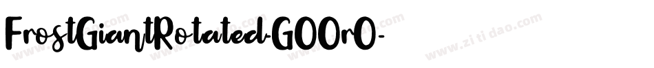 FrostGiantRotated-GOOrO字体转换