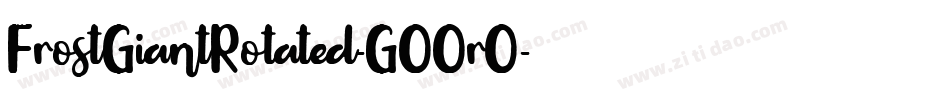 FrostGiantRotated-GOOrO字体转换