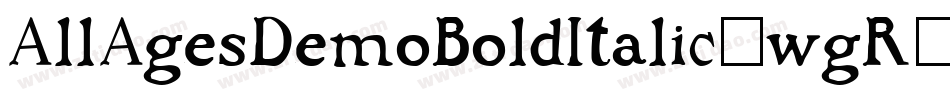 AllAgesDemoBoldItalic-wgR9字体转换