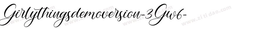 Girlythingsdemoversion-3Gw6字体转换