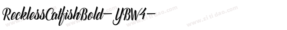 RecklessCatfishBold-YBW4字体转换