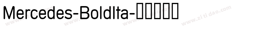 Mercedes-BoldIta字体转换