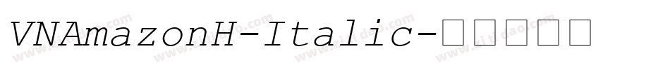 VNAmazonH-Italic字体转换