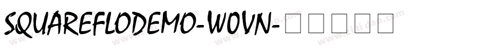 Squareflodemo-W0Vn字体转换