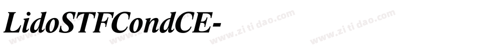 LidoSTFCondCE字体转换