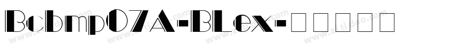 Bcbmp07A-BLex字体转换