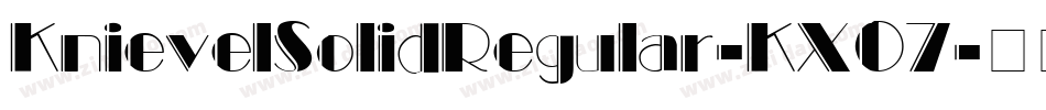 KnievelSolidRegular-KX07字体转换
