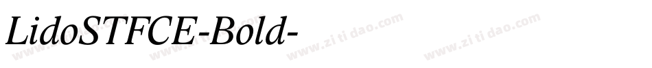 LidoSTFCE-Bold字体转换