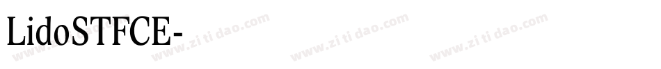 LidoSTFCE字体转换