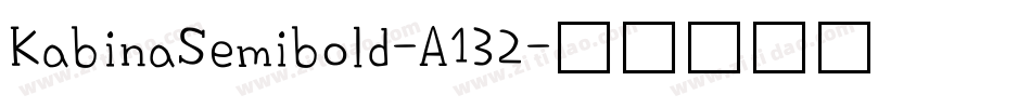 KabinaSemibold-A132字体转换