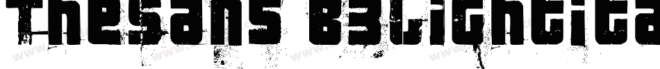 TheSans-B3LightItalic字体转换