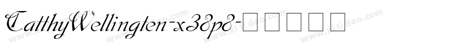 CatthyWellingten-x38p8字体转换