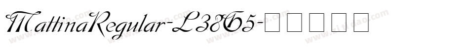 MattinaRegular-L38G5字体转换