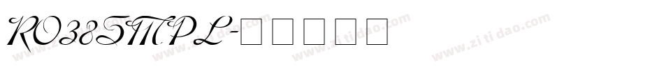 RO38SMPL字体转换