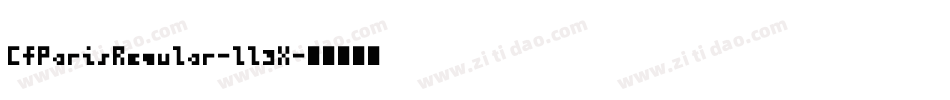 CfParisRegular-ll3X字体转换