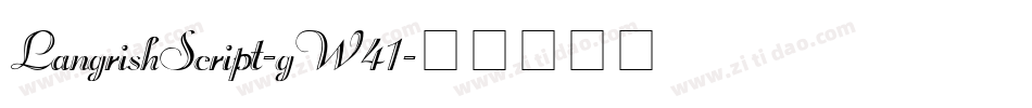 LangrishScript-gW41字体转换
