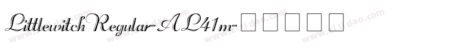 LittlewitchRegular-AL41m字体转换