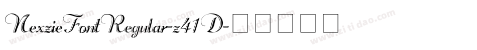 NexzieFontRegular-z41D字体转换
