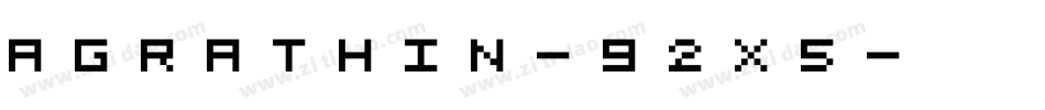 AgraThin-92x5字体转换