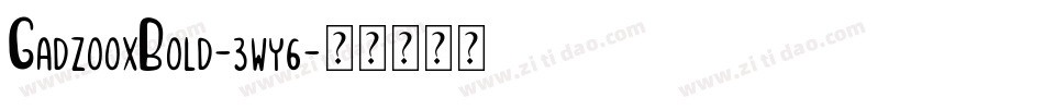 GadzooxBold-3wy6字体转换