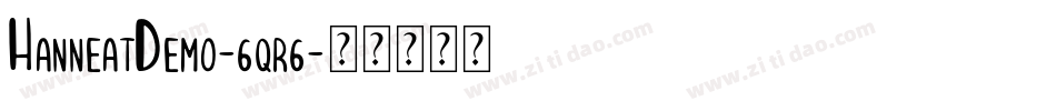 HanneatDemo-6qr6字体转换