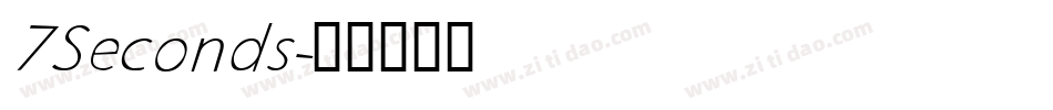 7Seconds字体转换