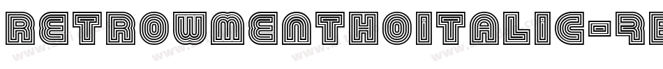 RetrowMenthoItalic-7BPOP字体转换