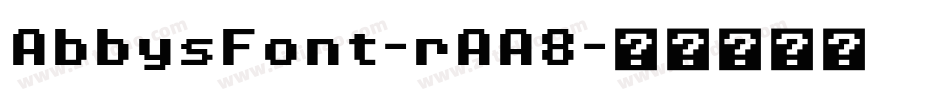 AbbysFont-rAA8字体转换