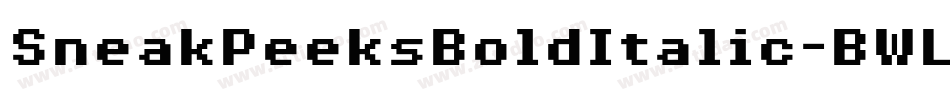 SneakPeeksBoldItalic-BWLB8字体转换