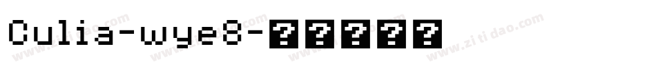Culia-wye8字体转换