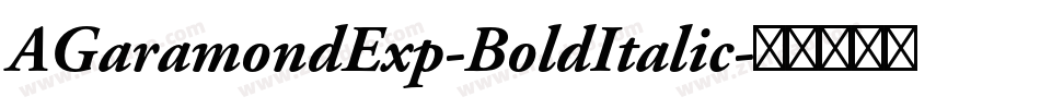 AGaramondExp-BoldItalic字体转换