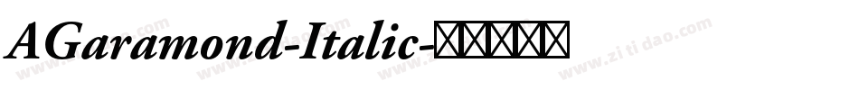 AGaramond-Italic字体转换
