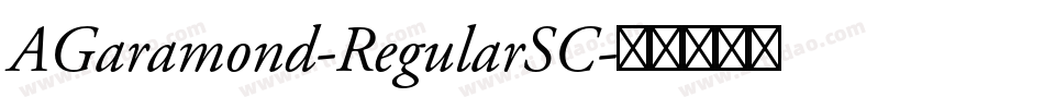AGaramond-RegularSC字体转换