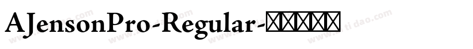 AJensonPro-Regular字体转换